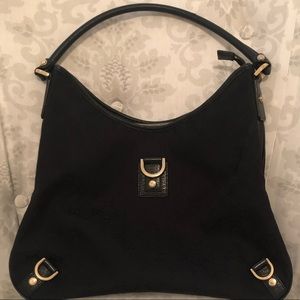 Authentic Gucci Black Canvas Bag w Dust Bag